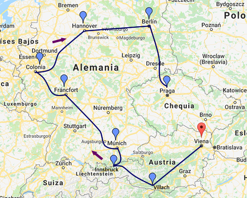 ALEMANIA + EUROPA MAPA