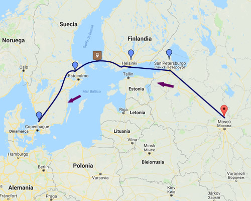 Escandinavia + Rusia MAPA