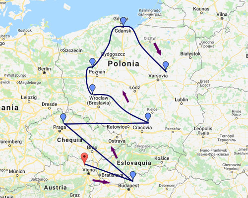 Europa del Este Mapa