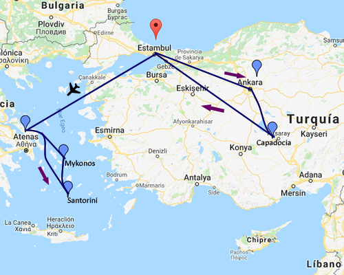 Grecia y Turquia MAPA