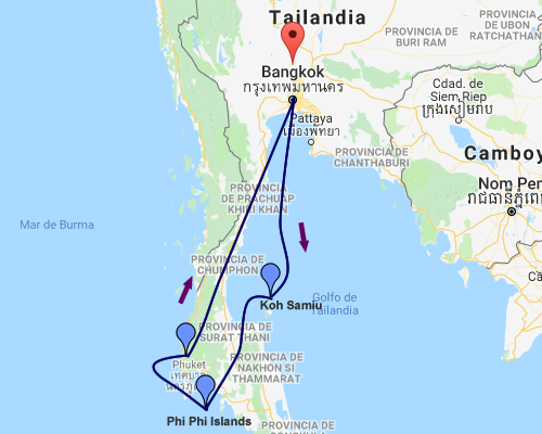 Tailandia MAPA