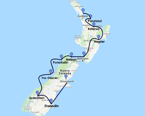 NUEVA ZELANDA MAPA